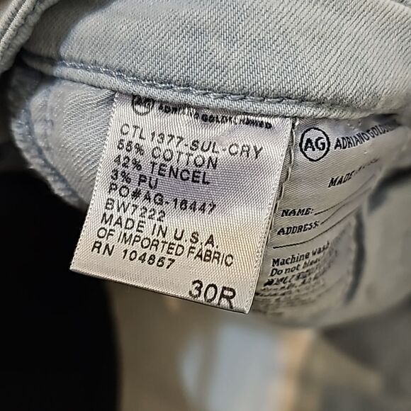 AG The Stevie Ankle Slim Straight Ankle Jean 30R - Picture 9 of 10